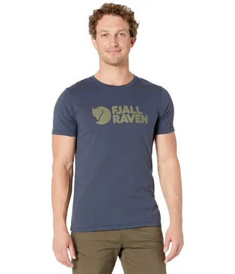Fjällräven Fjällräven Logo T-shirt M, Maglietta a Manicha Corta Uomo, Blu (Navy), S