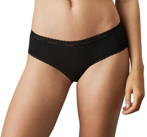 Calvin Klein Slip Hipster Donna Cotone Elasticizzato, Nero (Black), M