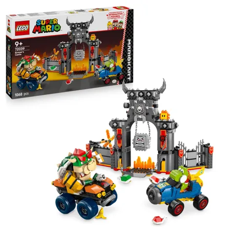 LEGO Super Mario: Mario Kart - Castello di Bowser Giocattolo - Set Interattivo con 2