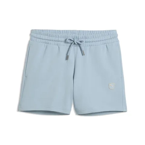 PUMA Shorts Essentials Elevated Taglio 5" da Donna XS, Seafoam Blue