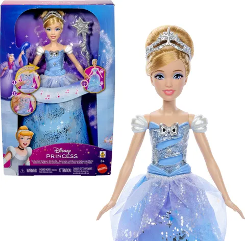 Mattel Disney Princess - Cenerentola Ballo Incantato, bambola ispirata al film con abito