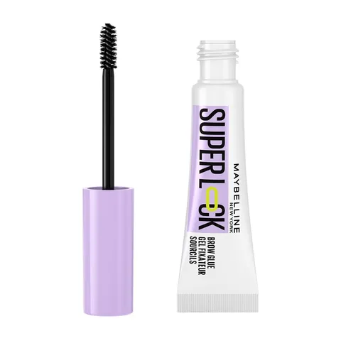 Maybelline New York Super Lock Brow Glue, Gel Sopracciglia Trasparente Fissante 24h, 7ml