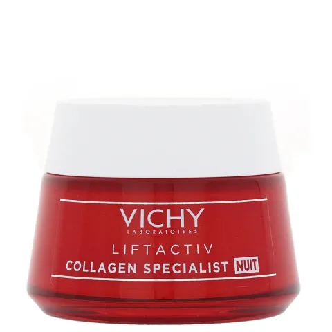 Vichy Crema Notte Anti-età, Per Pelle Stanca e Spenta, Risultato Illuminante, Formula con