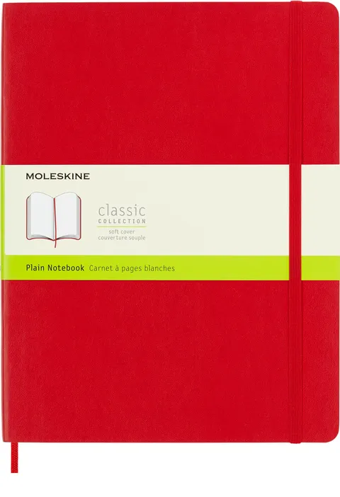 Moleskine Classic Notebook, Taccuino con Pagine Bianche, Copertina Morbida e Chiusura
