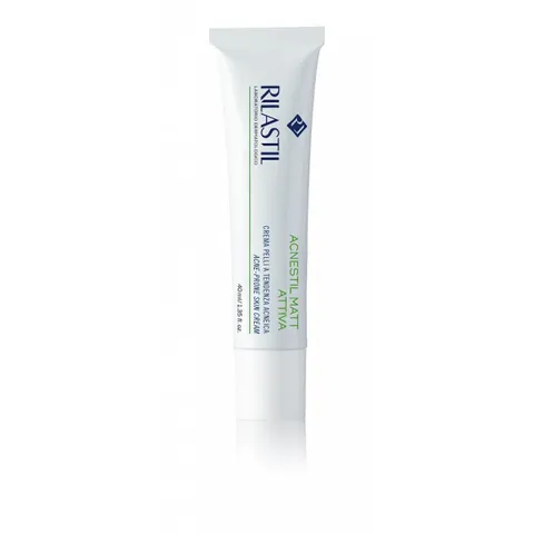 Rilastil Acnestil Crema Matt Attiva Idratante Sebo-Normalizzante, Emulsione Leggera e di