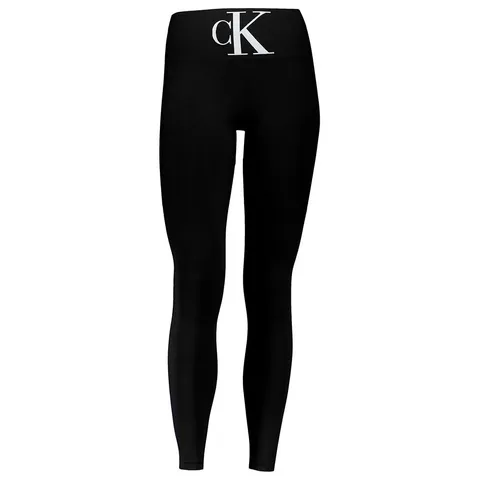 Calvin Klein High-Waist Monogram, Donna Leggings, Nero (Nuovo), M