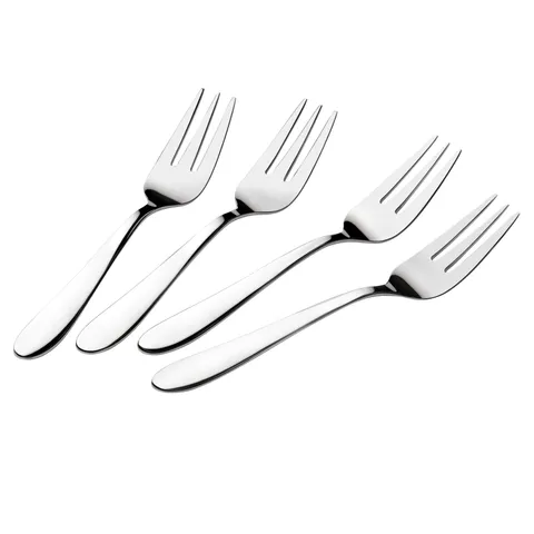 Lagostina Lavinia, Set 4 Forchette per Dolce in Acciaio Inox 18/10, Design Senza Tempo