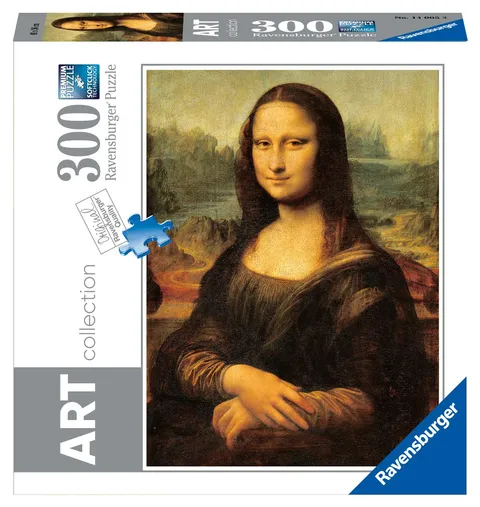 Ravensburger Puzzle 300 Pezzi, Leonardo: La Gioconda, Collezione Arte, Puzzle Arte per