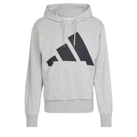adidas Uomo Essentials Big Logo French Terry Hoodie Sweatshirt, Medium Grey