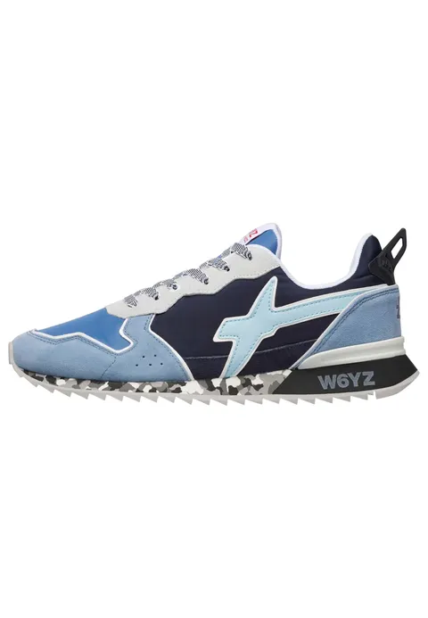 w6yz Sneakers in Tessuto Tecnico e Suede, Celeste 46