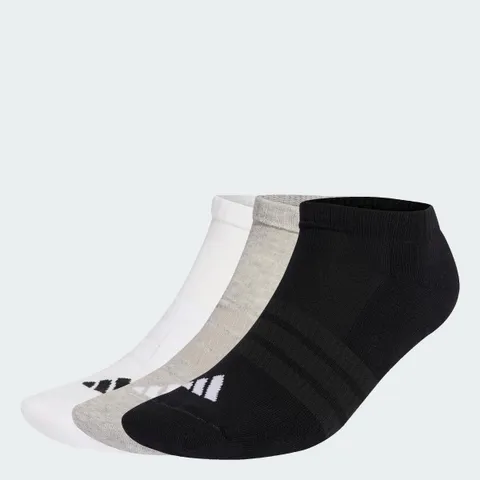 adidas Unisex - Adulto Cushioned Essentials Low Cut Socks 3 Pair Pack, medium grey