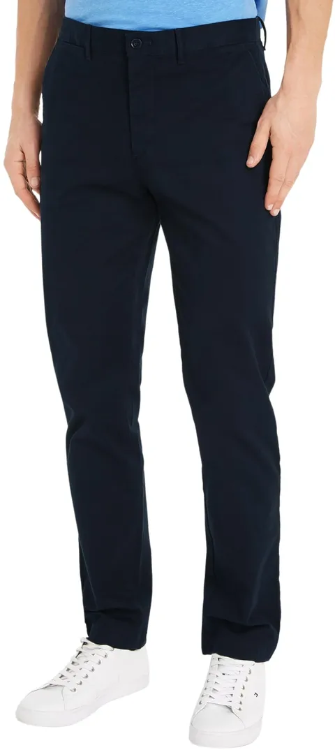 Tommy Hilfiger Uomo Pantaloni Chino Denton Essential Twill Elasticizzati, Blu (Desert Sky), 33W/36L