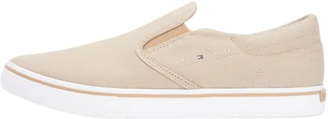 Tommy Hilfiger Uomo Sneakers Vulcanizzate Core Slip On Senza Lacci, Beige (Sandalwood), 43