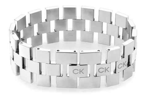 Calvin Klein Bracciale a Maglie da Donna Collezione GEOMETRIC in Acciaio Inossidabile - 35000243