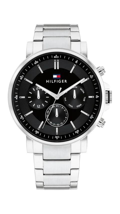Tommy Hilfiger Orologio Analogico Multifunzione al Quarzo da Uomo con Cinturino in