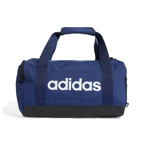 adidas Unisex - Adulto Essentials Linear Duffel Bag Duffel Bag, dark blue/white, XS