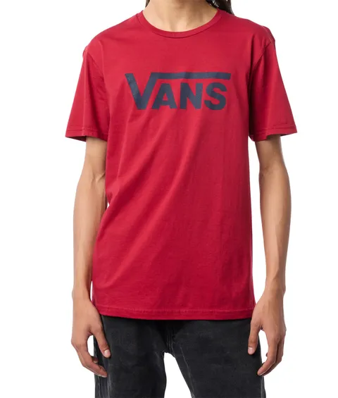 Vans Classic Drop V SS Crew Tee-B, Cardinale e Navy, S