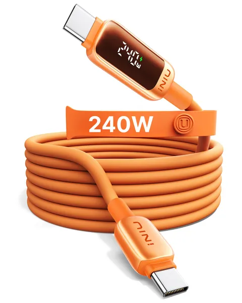 INIU 240W Cavo USB C a USB C, [2m] PD Cavo in Silicone per Ricarica Rapida