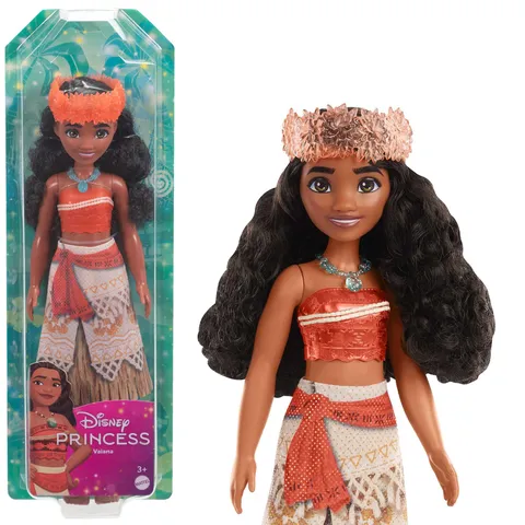 Mattel Disney Princess - Vaiana bambola con capi e accessori scintillanti ispirati al