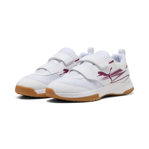 PUMA Varion II V JR, Indoor Court Shoe, White-Berry, 41 EU