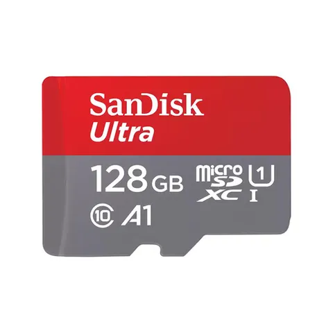 SanDisk 128GB Ultra scheda microSDXC + adattatore SD fino a 140 MB/s con prestazioni app