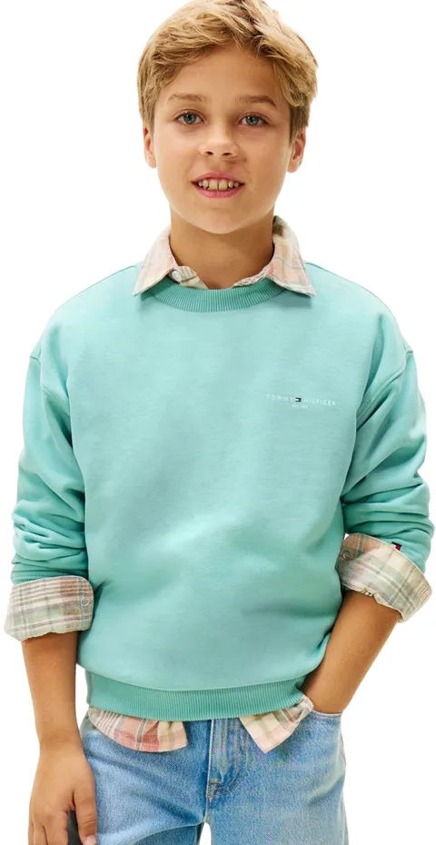 Tommy Hilfiger Mini Corp C-Neck Felpa Ks0ks00665 - Felpa con Cappuccio, 6 Anni Unisex