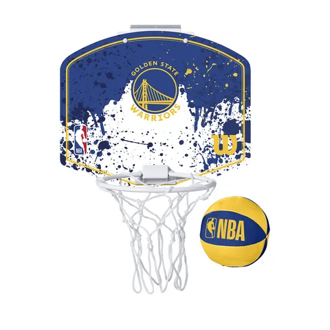 Wilson Minicanestro da Basket NBA TEAM MINI HOOP, Plastica, Bianco/Blu (Golden State