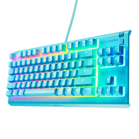SteelSeries Apex 3 TKL - Tastiera Gaming Aqua - Fattore di forma compatto senza tastierino - Illuminazione RGB a 8 zone - Resiste ad acqua e polvere - Switch da gaming super silenziosi - UK QWERTY