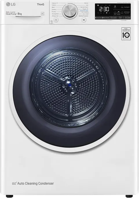 LG RH80V9AVHN Asciugatrice Smart a Carica Frontale 8 Kg, Classe C, Condensazione con
