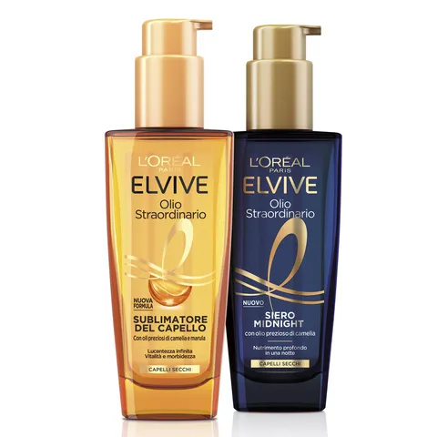 L'Oréal Paris Elvive Kit per Capelli Secchi con Olio Sublimatore del Capello per il