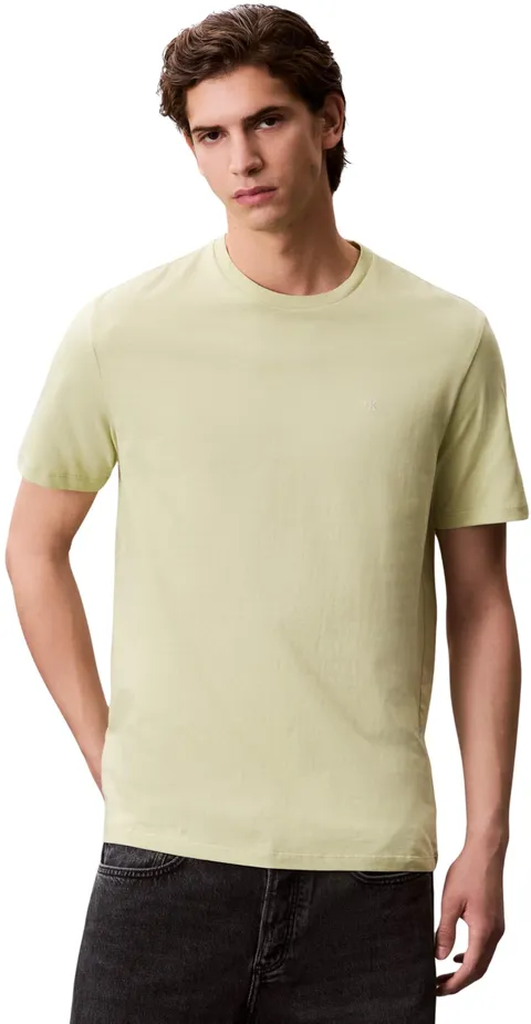Calvin Klein SS Smooth CTTN Solid Crewnk Tee Lv040Hm265, Magliette Uomo, Beige (Winter