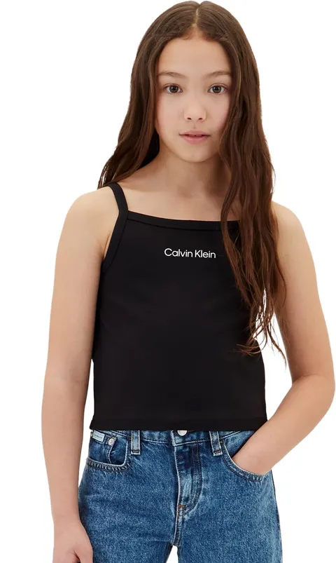 Calvin Klein Punto Strap Top Lvcksjb12g Altri, Black (CK Black), 14 Anni Bambine e Ragazze