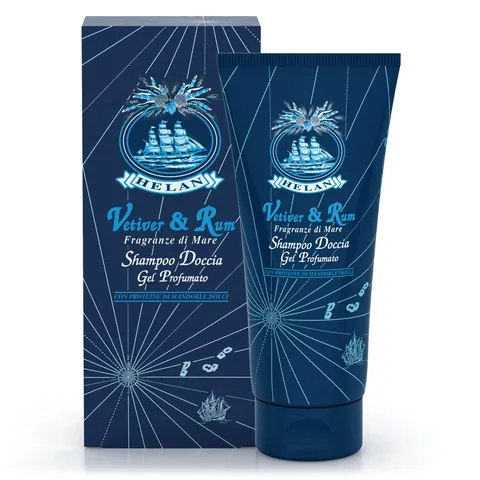 Helan, Vetiver & Rum, Shampoo e Bagnoschiuma, Docciaschiuma Gel Profumato - Bagno Schiuma