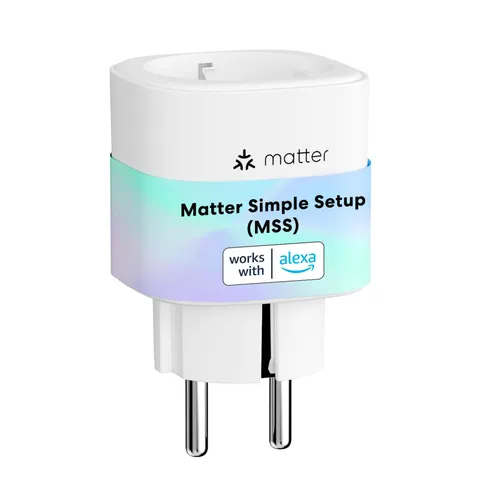 Meross Matter Presa Smart con Consumo Energetico, Prese Alexa WiFi Con Matter, Facile da