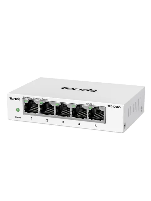 Tenda Switch Ethernet 5 Porte Gigabit TEG1005D, Switch Gigabit 10/100/1000 Mbps, IGMP