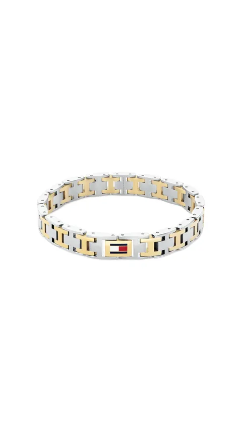 Tommy Hilfiger Jewelry Bracciale a Maglie da Uomo in Acciaio Inossidabile