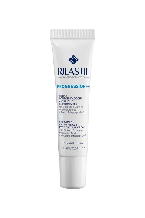 Rilastil Progression (+) - Crema Contorno Occhi Anti-Rughe Uniformante con Collagene