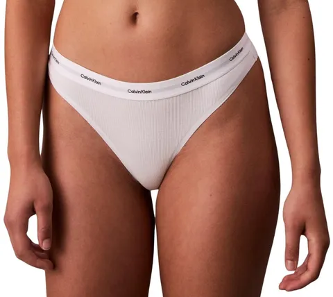 Calvin Klein Donna Perizoma Thong Elasticizzato, Bianco (White), S