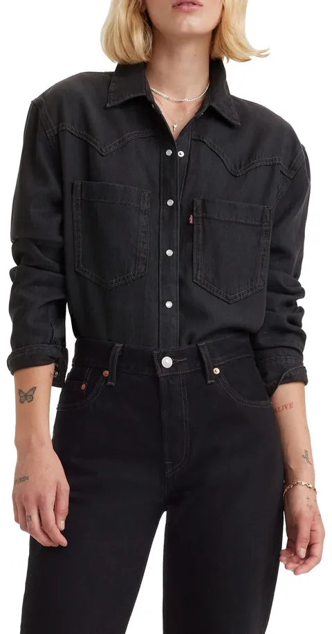 Levi's Teodora Western, Camicia button-down Donna, Dark Ages 2, S