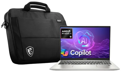 msi Prestige A16 AI+ A3HMG-064IT, Notebook Copilot+ PC, 16" UHD+ OLED 60Hz, AMD Ryzen AI 9 365, AMD Graphics, RAM 32GB LPDDR5x 7500MHz, 1TB SSDPCIe4, WiFi 7, Win 11 Home Layout e Garanzia ITA Argento