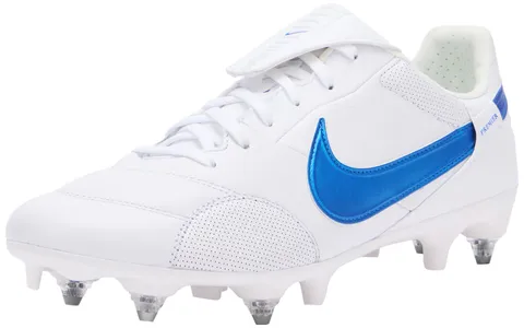 Nike HM0273-100 The Nike Premier III SG-PRO AC Uomo, White/Signal Blue EU 40