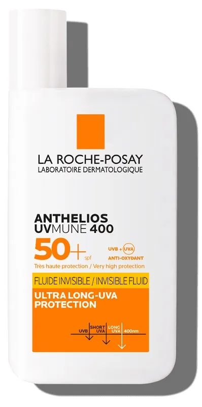 La Roche-Posay, Anthelios UVmune 400 Dermo-Pediatrics SPF50+, Fluido Viso Invisibile