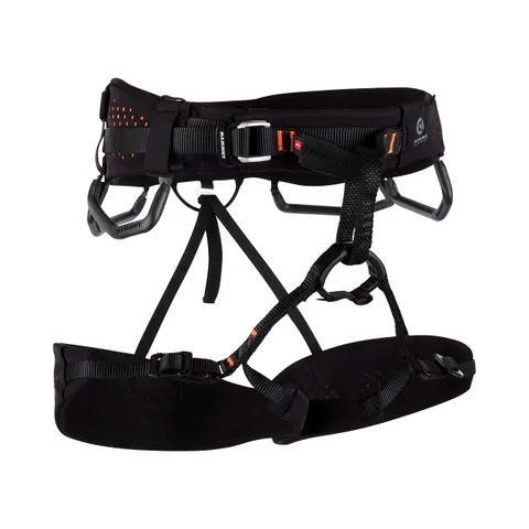 Mammut Cintura da arrampicata da uomo Comfort Fast Adjust Black-Safety arancione. M