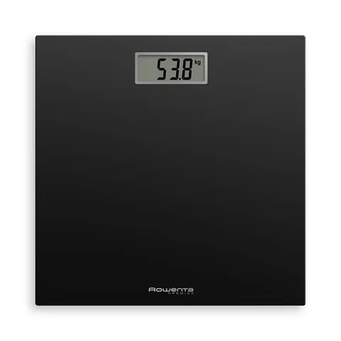Rowenta BS1400 Premiss Bilancia Pesapersone Digitale in Vetro Temperato, 30x30 cm, Max