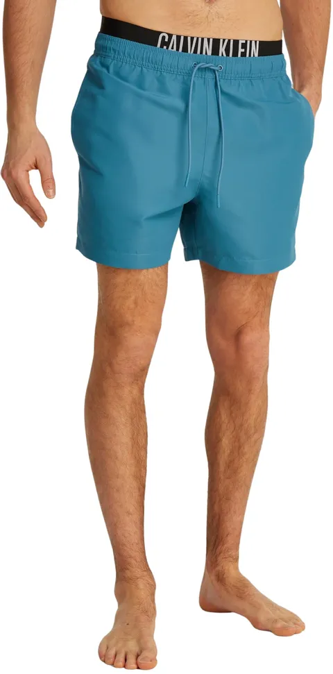 Calvin Klein Uomo Pantaloncino da Bagno Medium Double con Coulisse, (Storm Blue), XXL