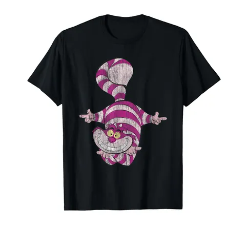 Cheshire Cat Upside Down Maglietta