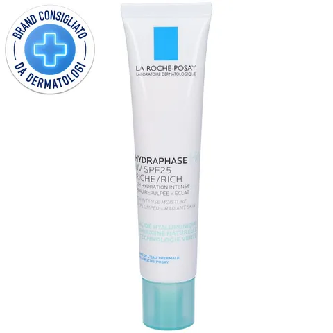 La Roche-Posay, Hydraphase, Crema idratante ricca ai raggi UV SPF25 Light, idrata e