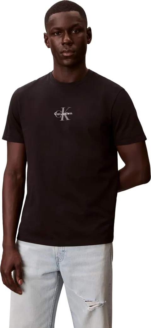 Calvin Klein T-Shirt da Uomo SS 30s Micro Monologo Graphic Te Lv04rb866g Graphic
