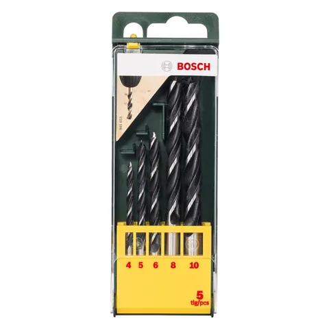 Bosch Professional Set Misto da 5 Punte per Legno, 4-10 mm
