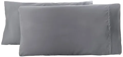 Amazon Basics Federe in microfibra, 50 x 80 cm (confezione da 2), grigio scuro